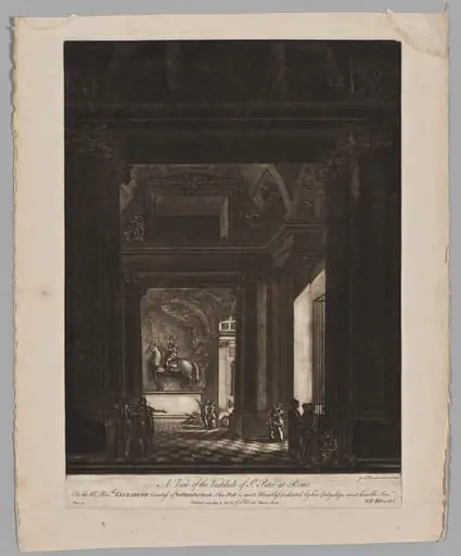 A View of the Vestibule of St. Peter at Rome, by Georges Francois Blondel