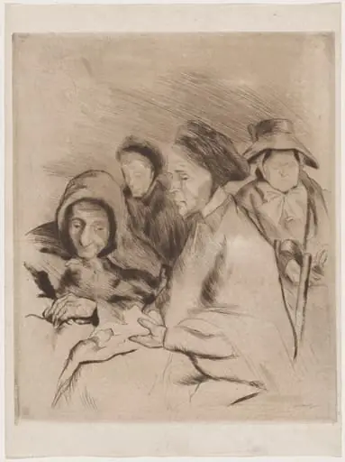 Portrait de vielles femmes, by Georges Jeanniot