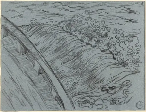The Sea Off the Edge of a Boat, Brittany, by Georges Lacombe