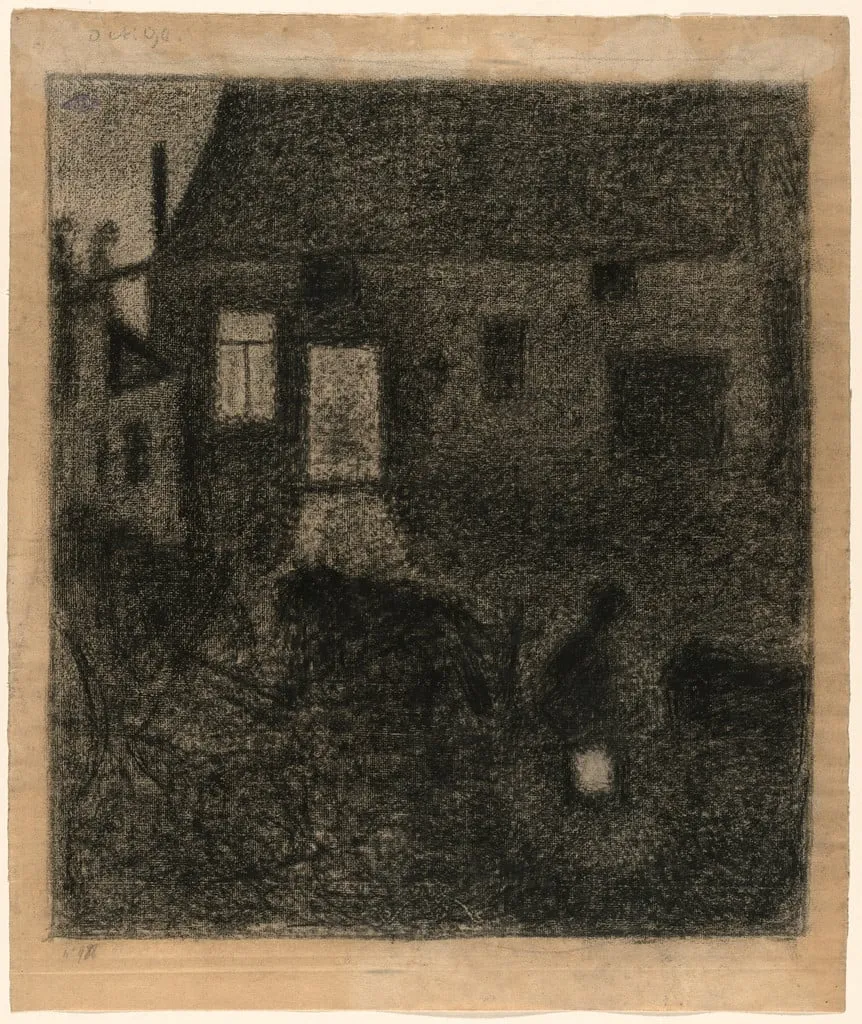 Untitled, by Georges Lemmen, charcoal, 1890