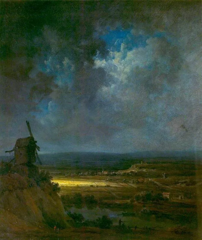 The Mill, by Georges Michel, oil, 1835