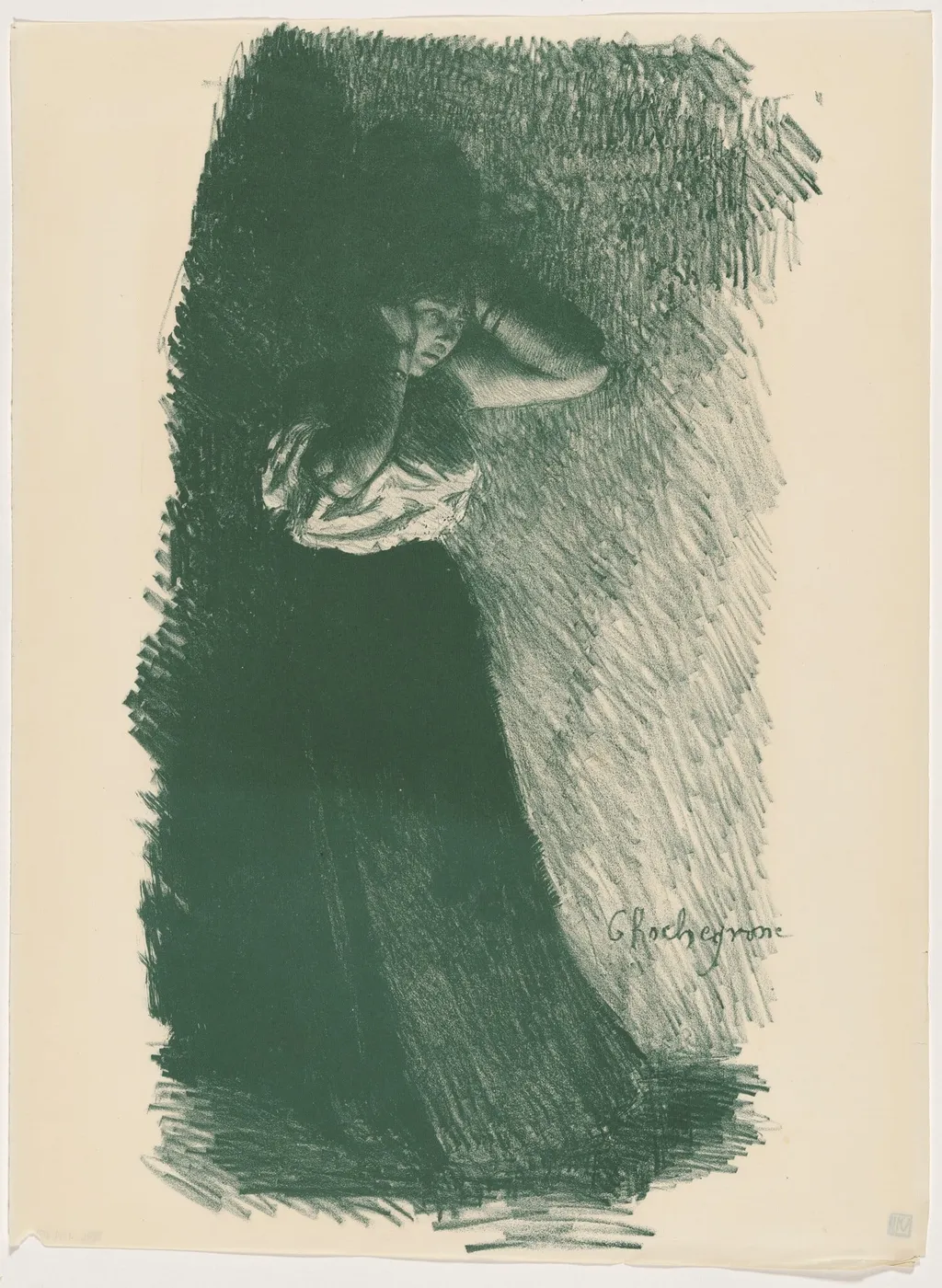 Etude, by Georges Rochegrosse, ink, 1895