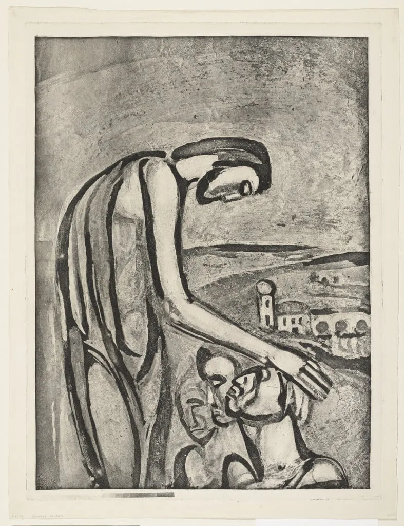 Untitled, by Georges Rouault, ink, 1924