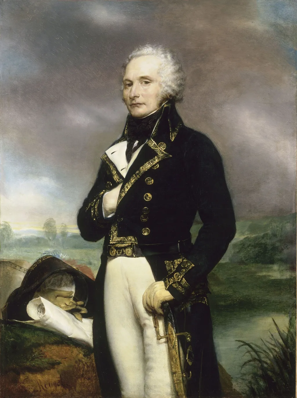 Alexandre-François Marie, viscount of Beauharnais, general-in-chief of the army of the Rhine, by Georges Rouget, oil, 1834