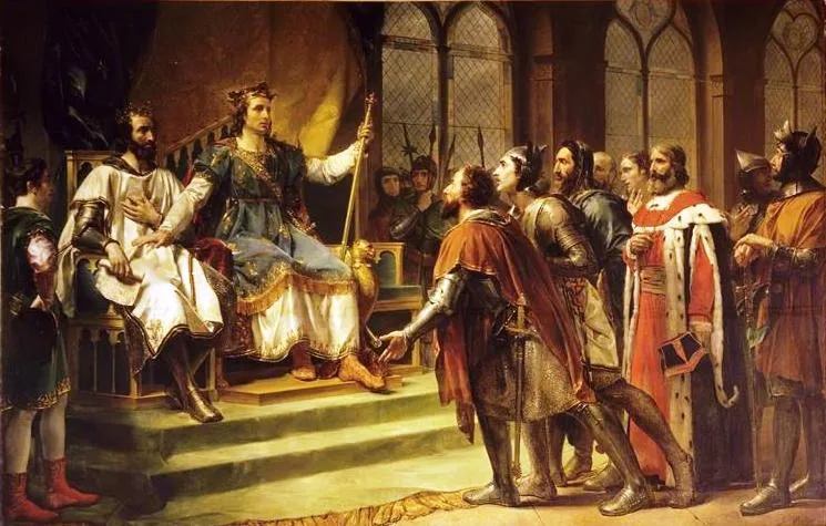 Mise of Amiens, 1264, by Georges Rouget, oil, 1820