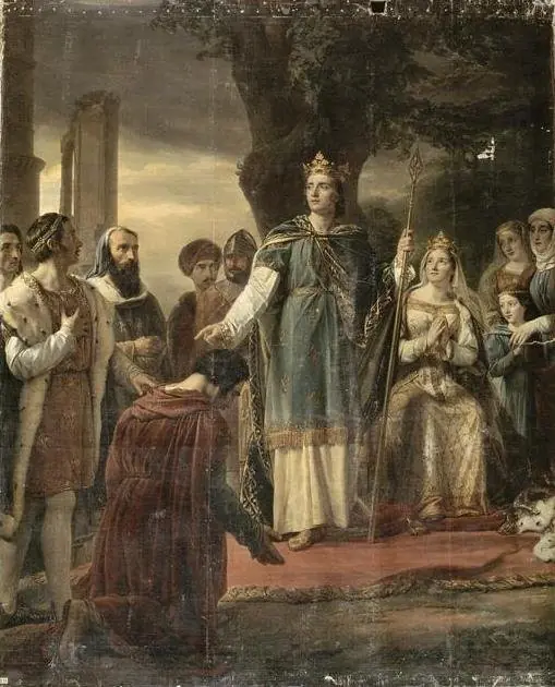Saint Louis rendant la justice sous le chêne de Vincennes, 1260, by Georges Rouget
