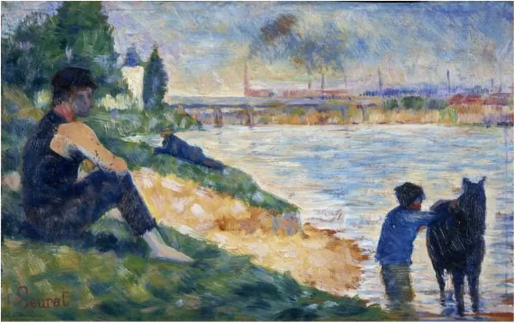 A Study for 'Une Baignade', by Georges Seurat