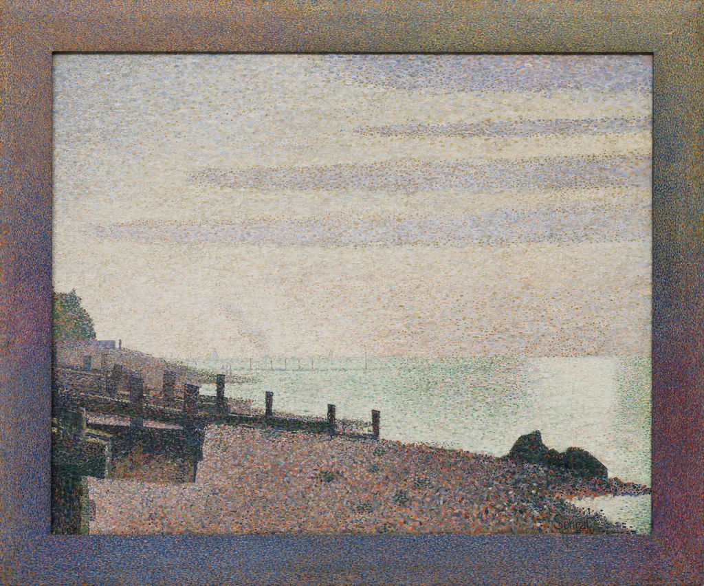 Evening, Honfleur, by Georges Seurat, oil