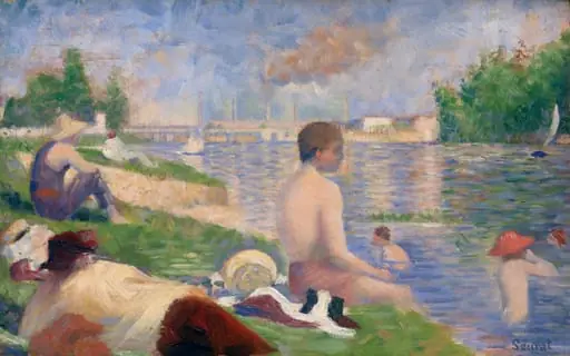 Final Study for "Bathers at Asnières", by Georges Seurat