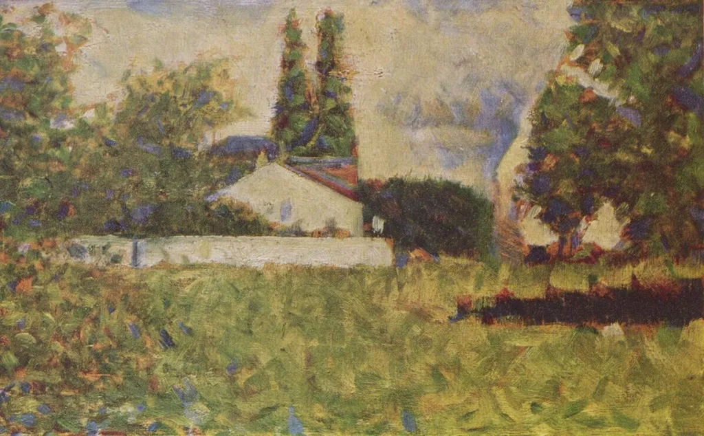 House among Trees, by Georges Seurat, oil