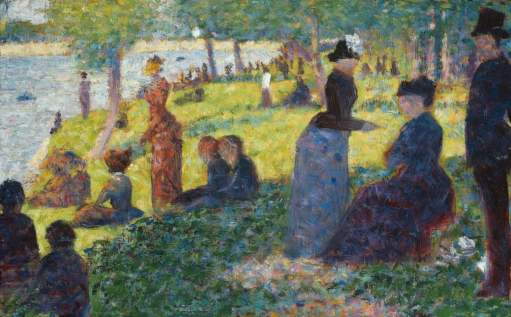 Oil Sketch for "La Grande Jatte", by Georges Seurat, oil