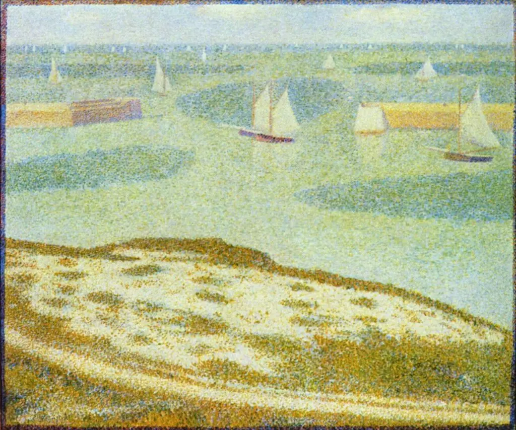 Port-en-Bessin, Entrance to the Harbor, by Georges Seurat