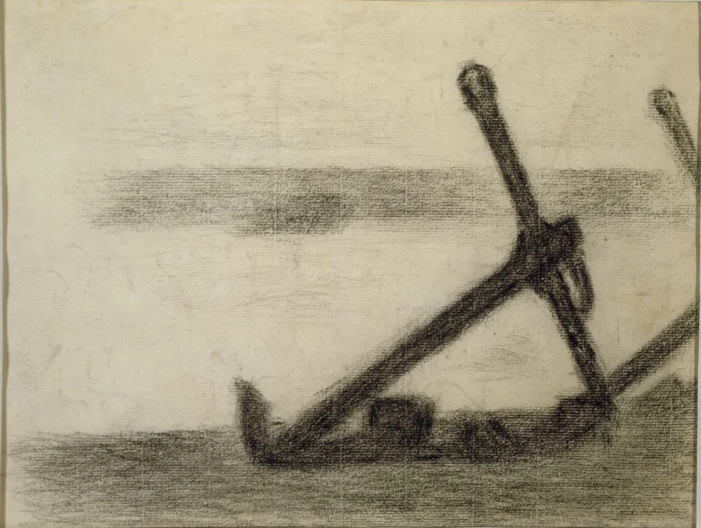 Study for The Channel at Gravelines, Evening, by Georges Seurat, 1890