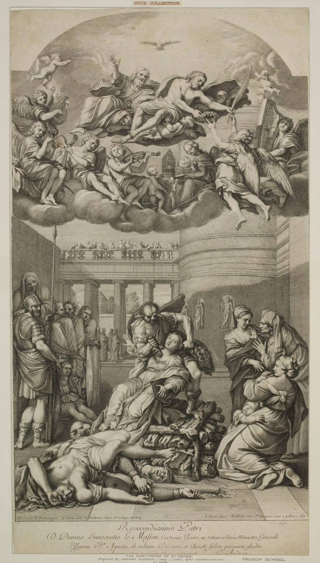 Martyrdom of St. Agnes, by Gérard Audran, 1655