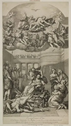 Martyrdom of St. Agnes, by Gérard Audran