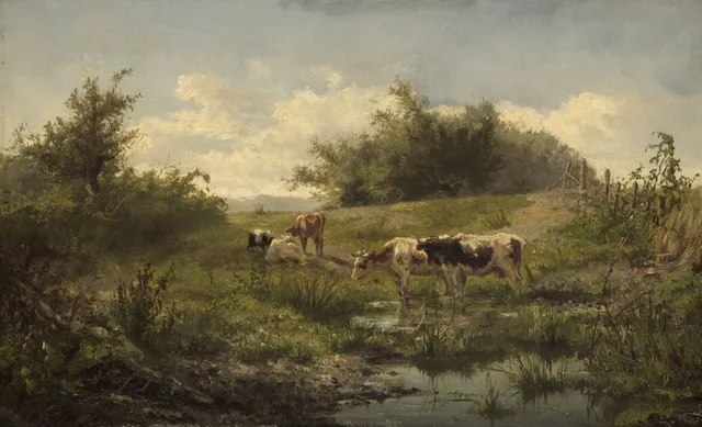Cows at water's edge