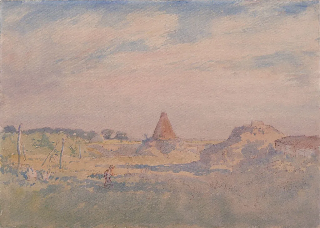 Evening Landscape, by Gerard Chowne, watercolor, 1906