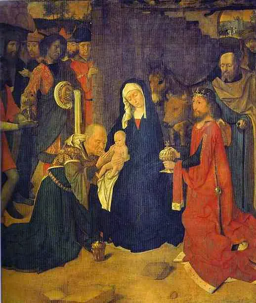 Adoration of the Magi, by Gerard David, tempera, 1498