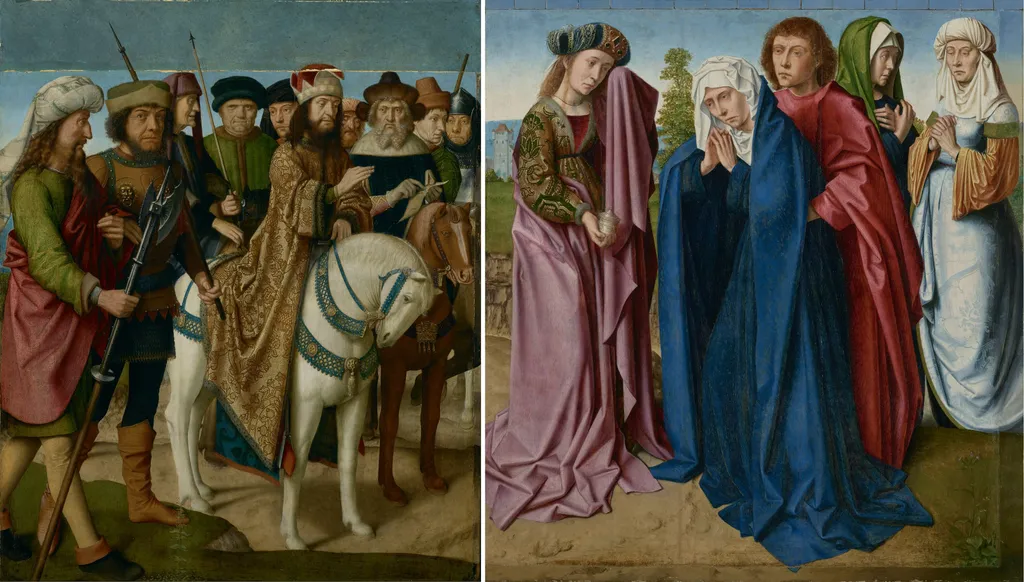 Christ Nailed to the Cross, by Gerard David, oil, 1490