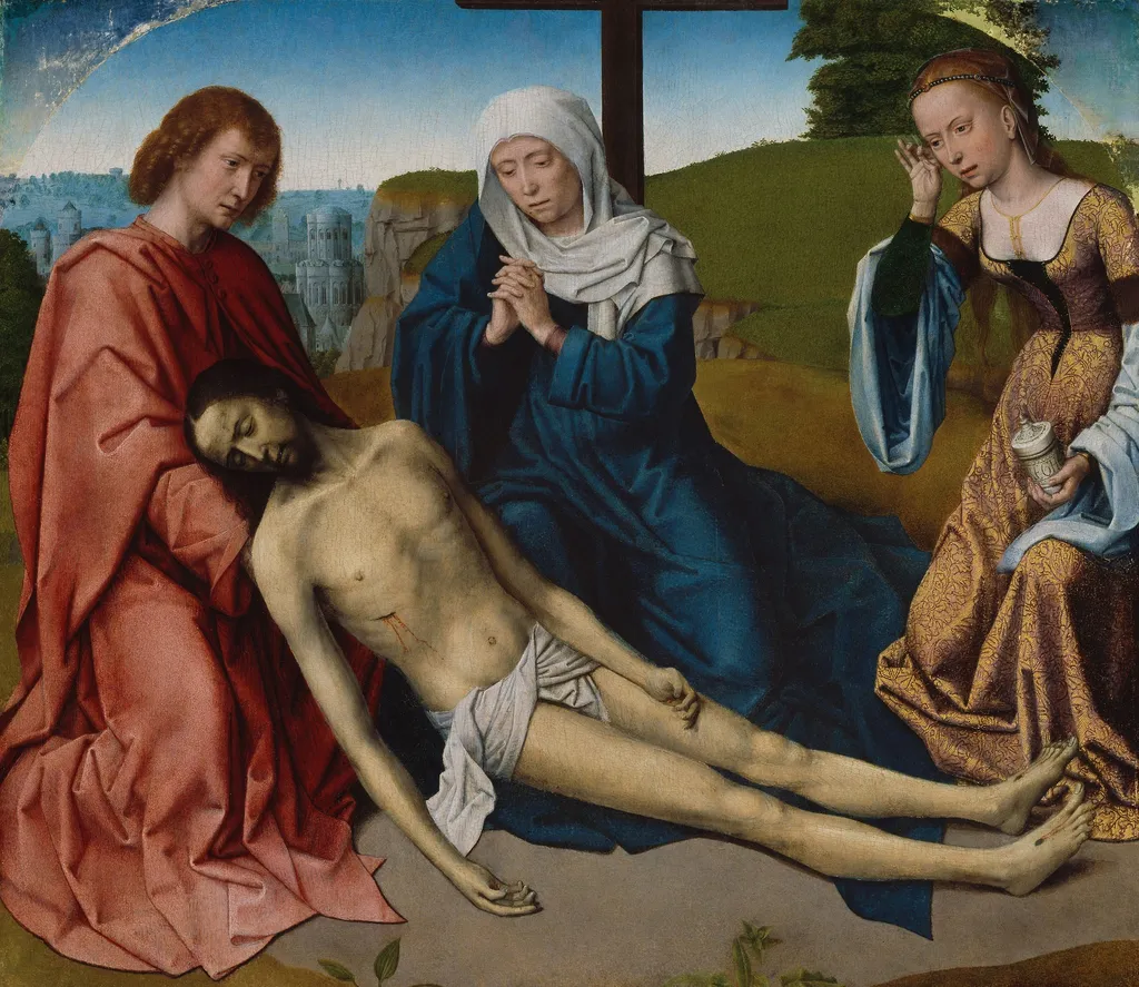Lamentation over the Body of Christ, by Gerard David, oil, 1500