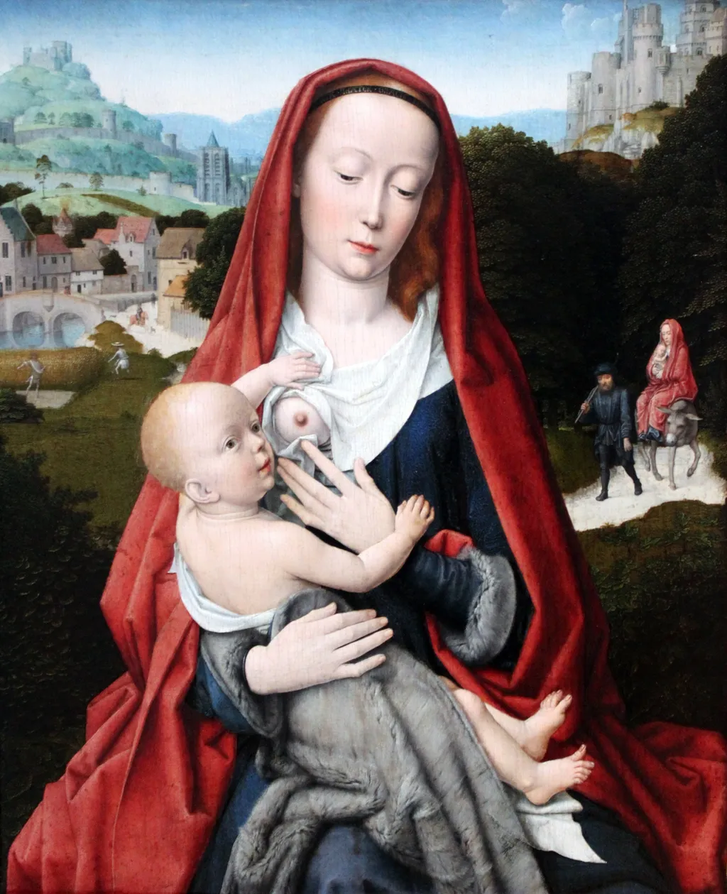 Madonna and Child, by Gerard David, oil, 1496