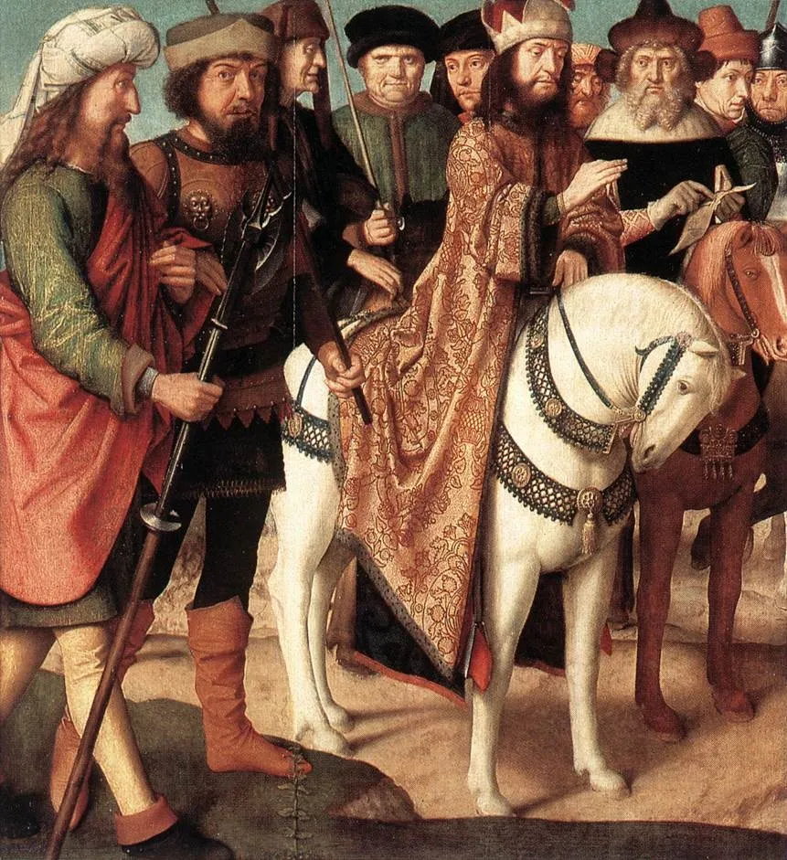 Pilate's Dispute with the High Priest, by Gerard David, oil, 1492