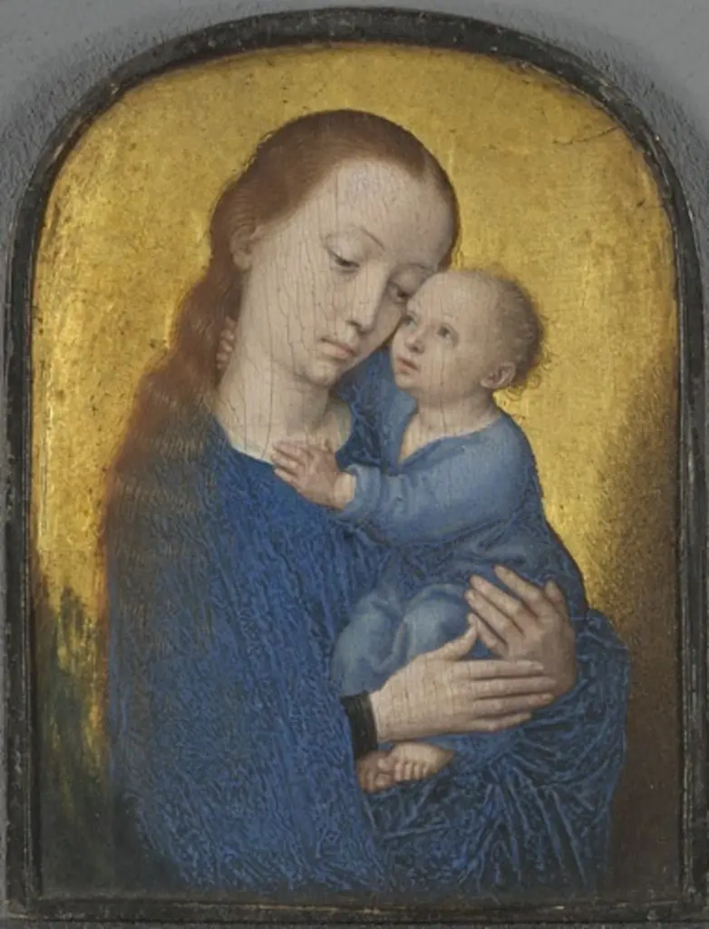 Teil eines Diptychons: Maria mit dem Kind, by Gerard David