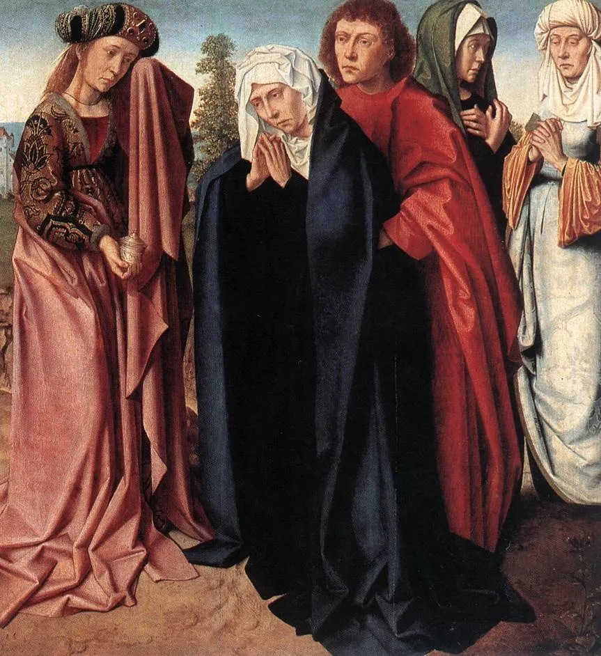 The Holy Women and Saint John at Golgotha, by Gerard David, oil, 1492