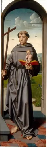 The Saint Anne Altarpiece: Saint Anthony of Padua [right panel], by Gerard David