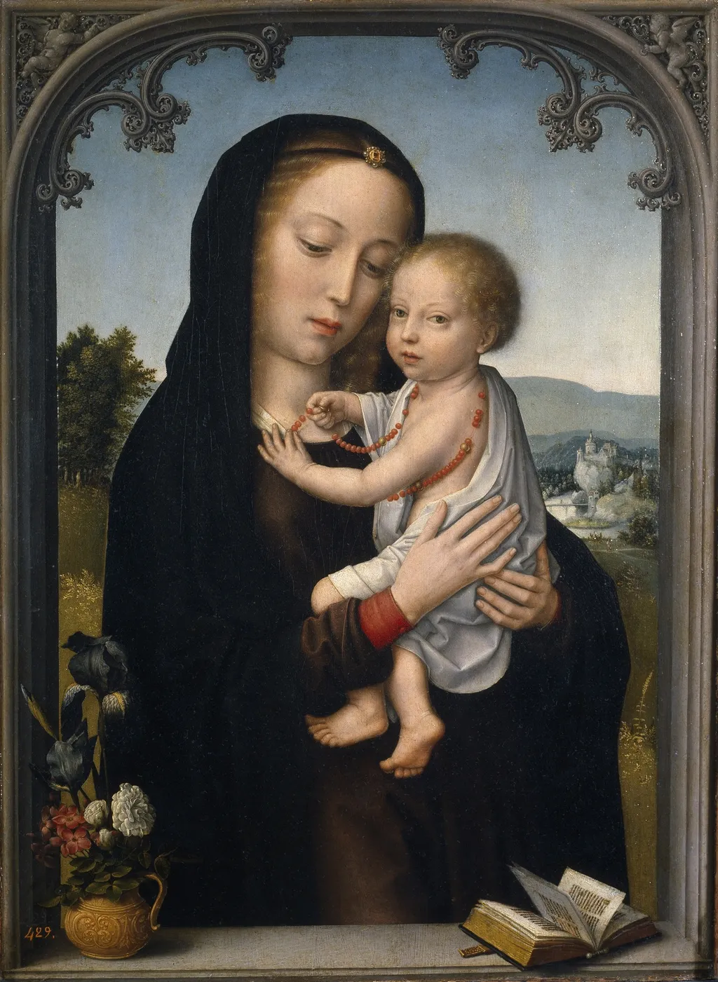 The Virgin with the Child, by Gerard David, oil, 1520