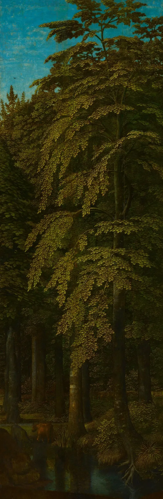 View in a Forest, outer right wing of a triptych, by Gerard David, unspecified, 1505