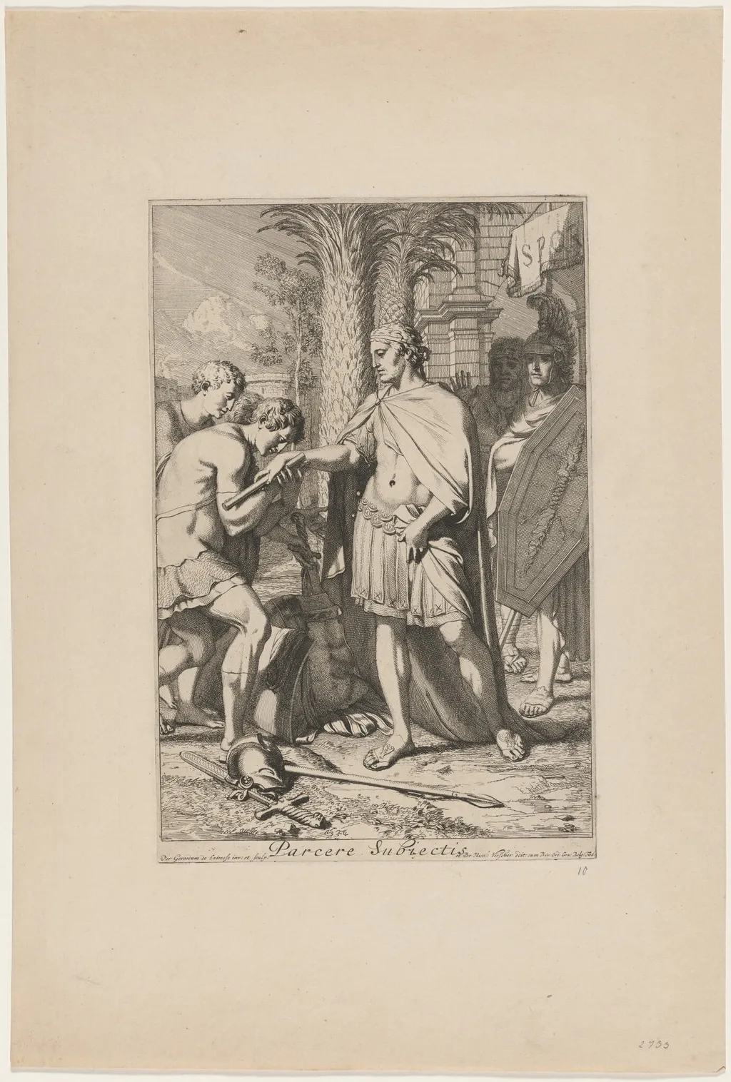 Parcere Subiectis (The Magnanimous Treatment of Prisoners), by Gerard de Lairesse, ink, 1670