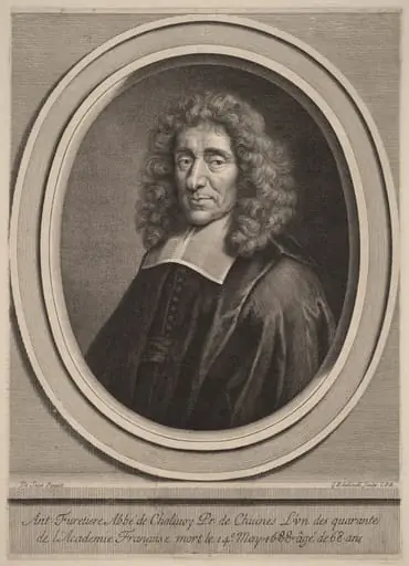 Antoine Furetiere, by Gerard Edelinck