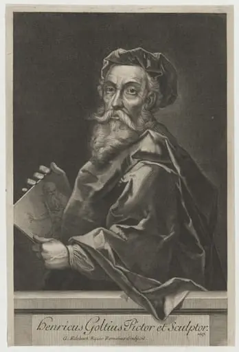 Hendrik Goltzius, Pictor et Sculptor, by Gerard Edelinck