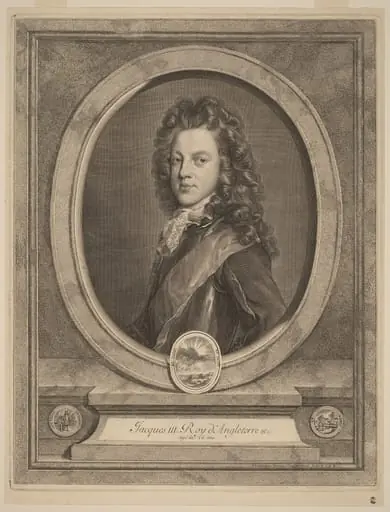 Jacques III, Roy d'Angleterre (James III, Prince of Wales), by Gerard Edelinck