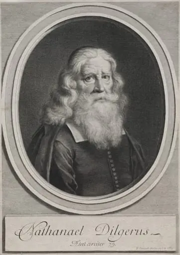 Nathanael Dilgerus, Minister of Danzig, by Gerard Edelinck