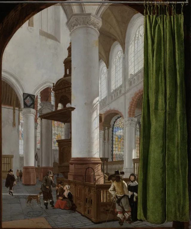 Interior of the Old Church in Delft