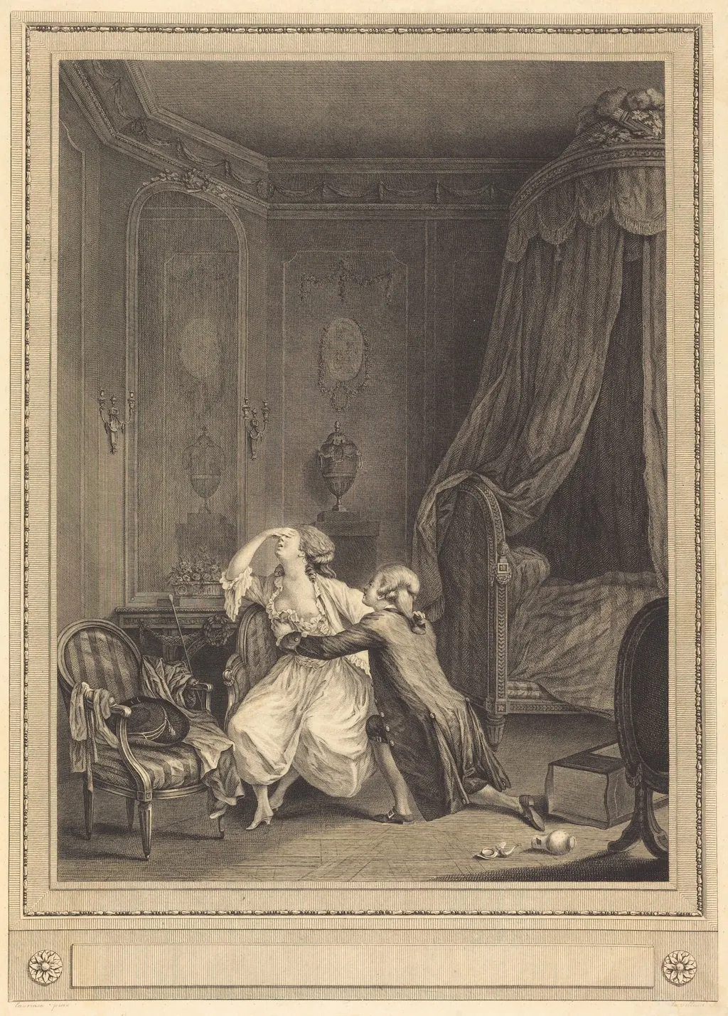 Le repentir tardif, by Gerard Rene Le Vilain, ink, 1788