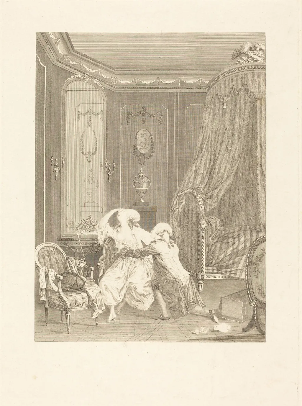 Le repentir tardif, by Gerard Rene Le Vilain, ink, 1788