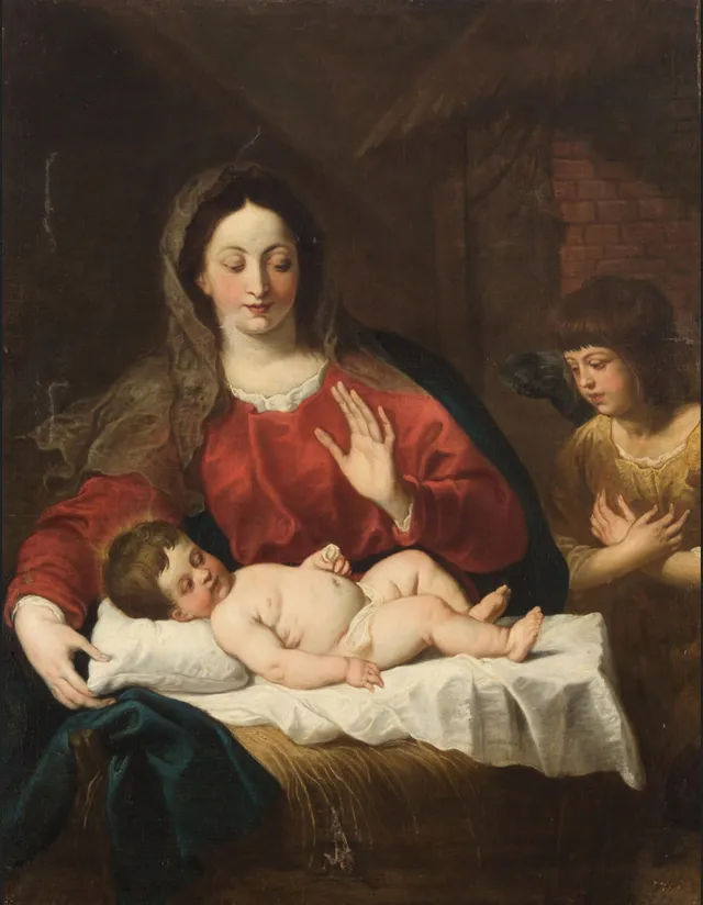Maria mit Kind und Engel