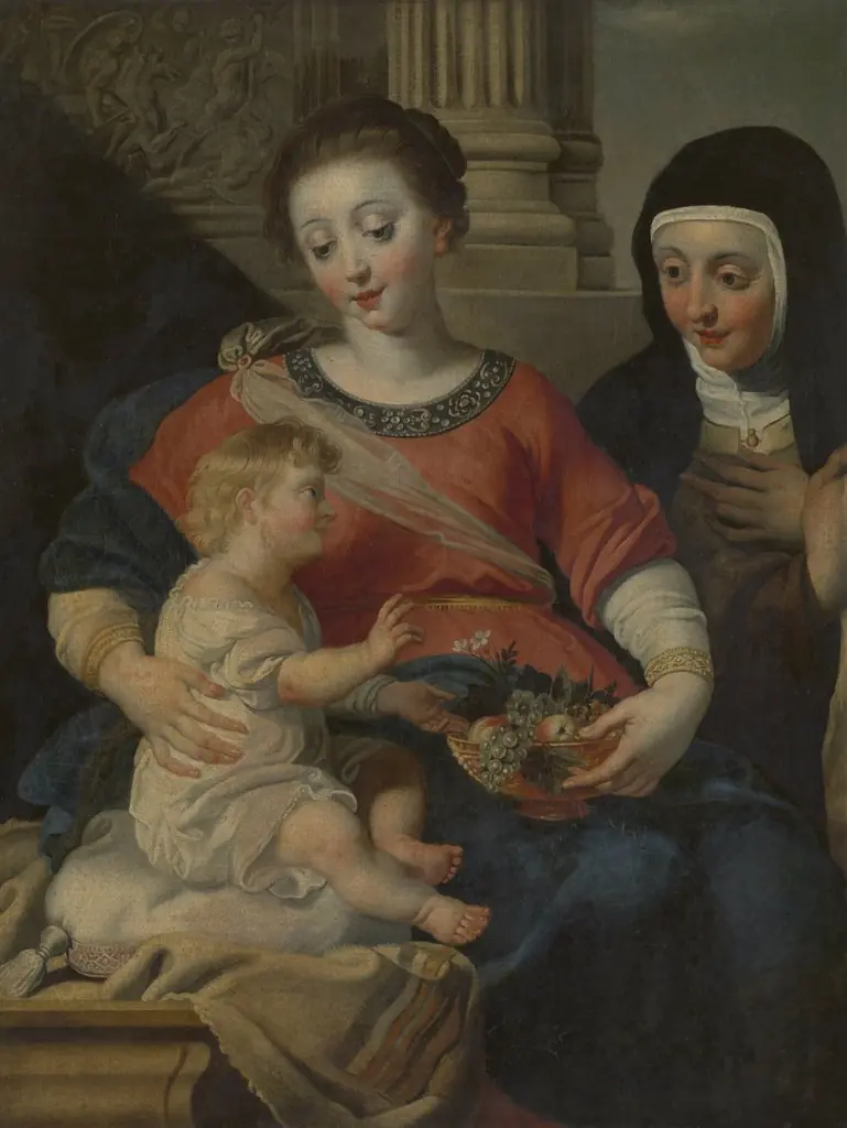 Saint Clare of Assisi Adoring Jesus