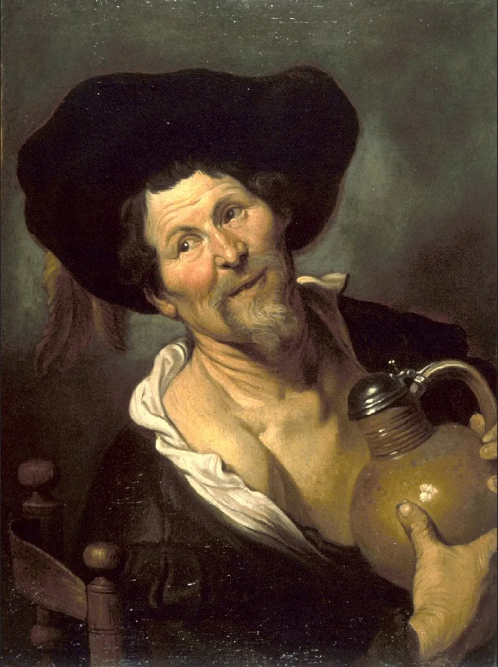 The Jolly Drinker, by Gerard Seghers, oil, 1624