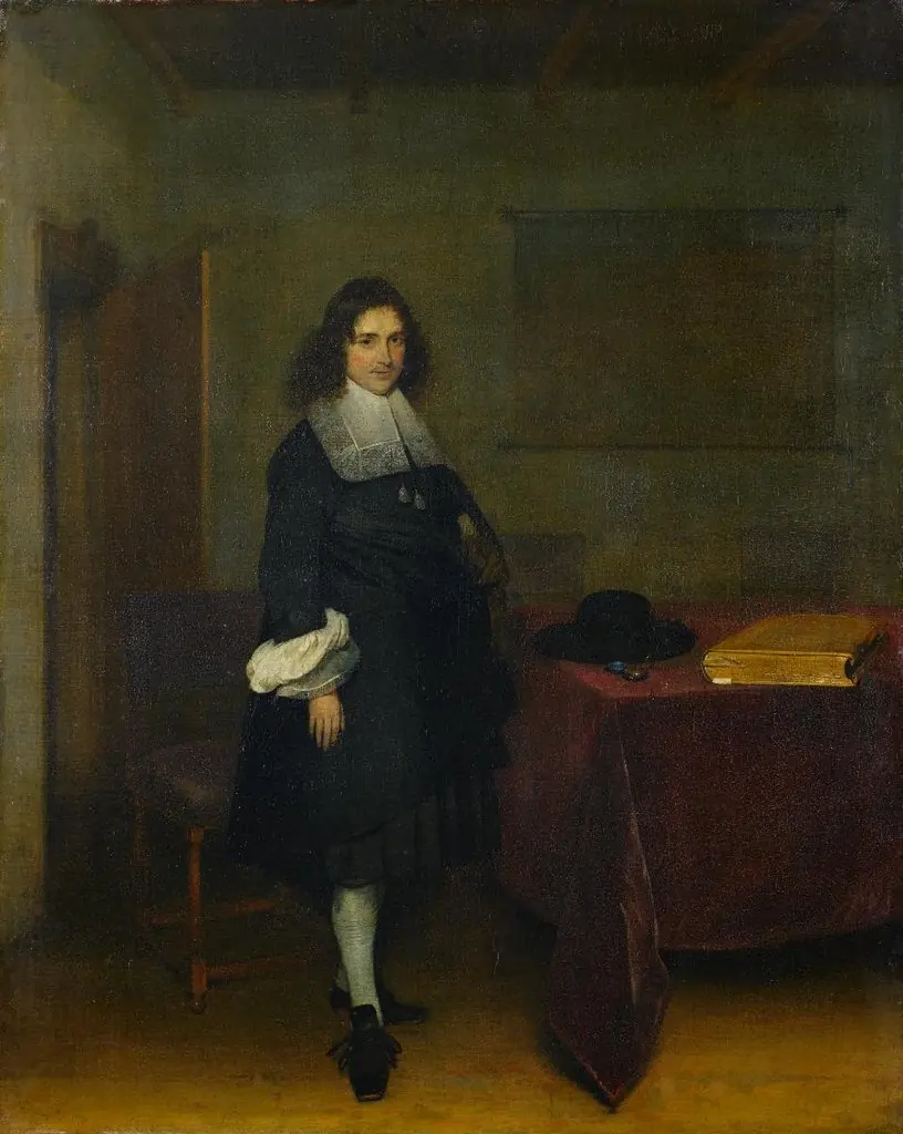 Bildnis eines jungen Herrn im Interieur, by Gerard ter Borch