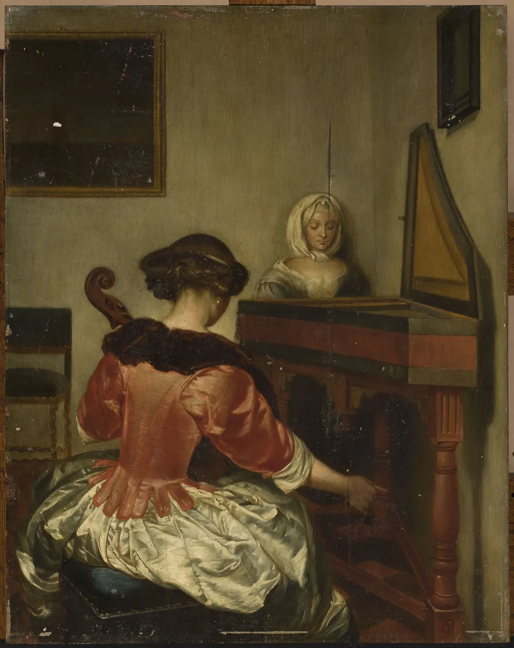 Concert for cello and harpsichord, by Gerard ter Borch, oil, 1659