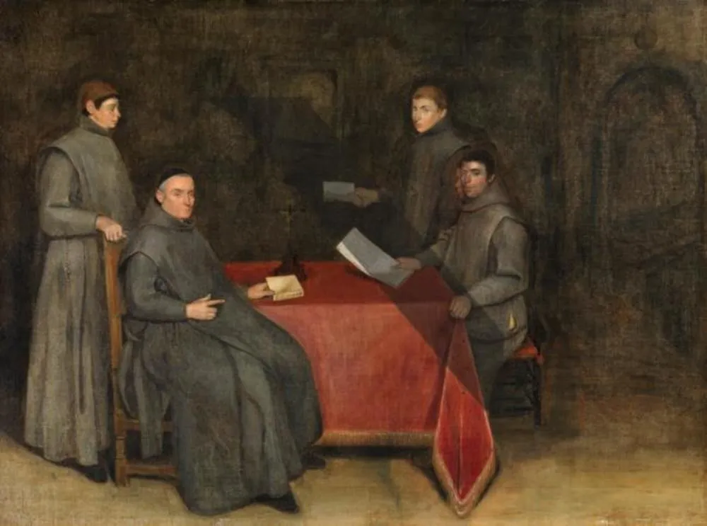 Four Franciscan Monks, by Gerard ter Borch, oil, 1648