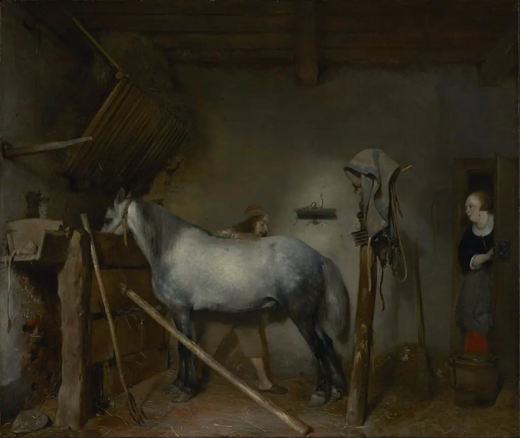 Horse Stable, by Gerard ter Borch