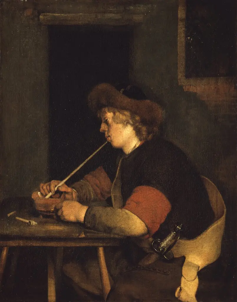 Man Smoking a Pipe
