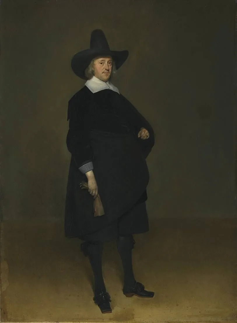 Portrait of a Man, by Gerard ter Borch, oil, 1660