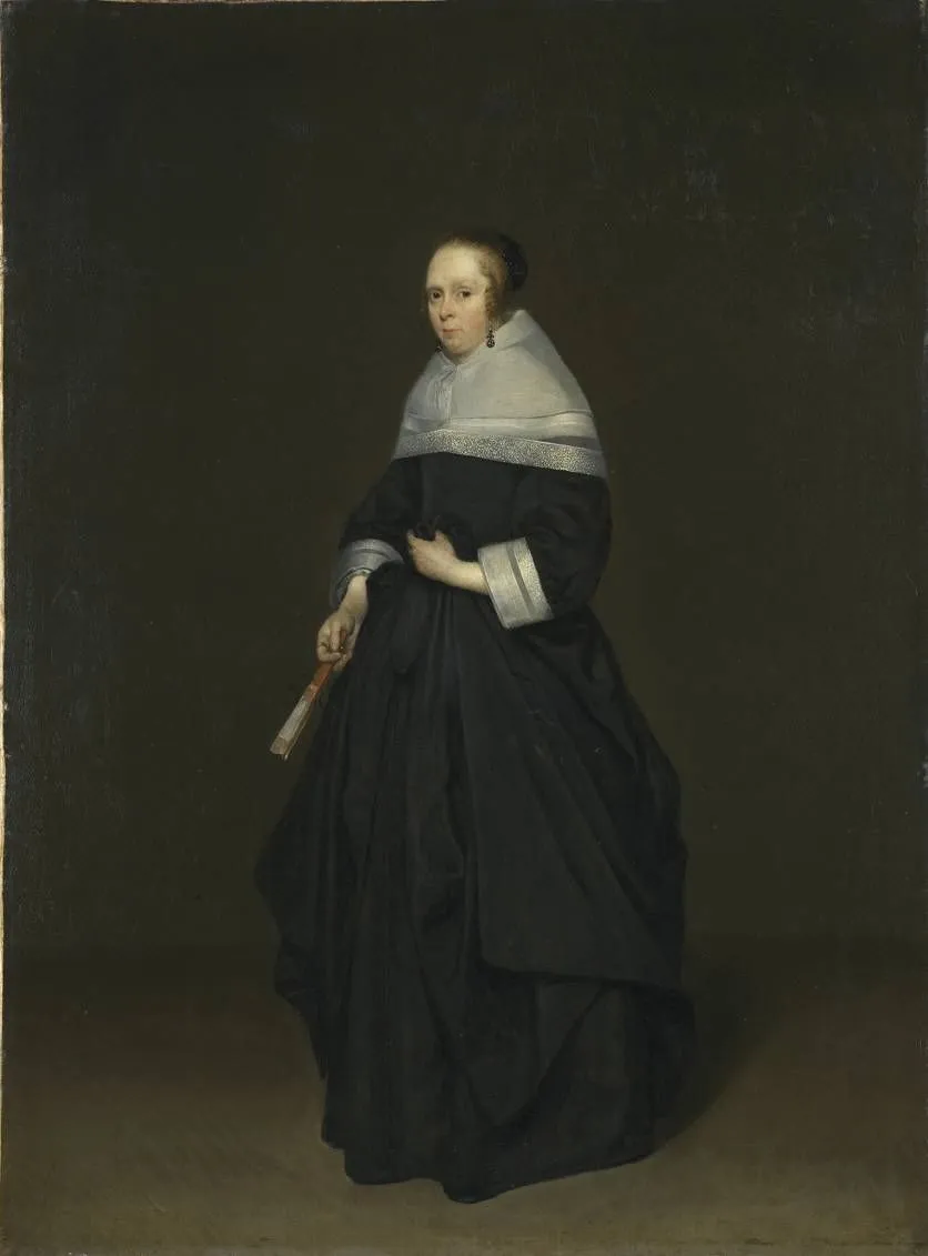 Portrait of a Woman, by Gerard ter Borch, oil, 1660