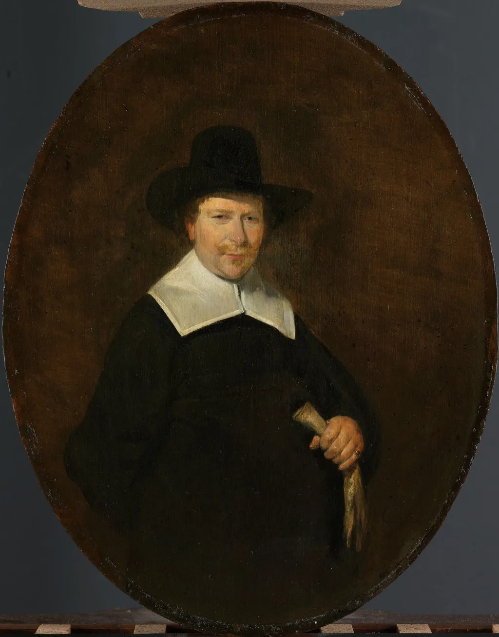 Portrait of Gerard Abrahamsz van der Schalcke (1609-67), Haarlem cloth merchant, by Gerard ter Borch, oil, 1644